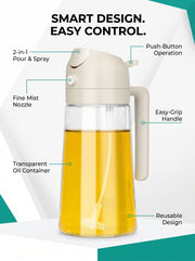 2-in-1 Oil Sprayer & Pourer – Premium Kitchen Oil Bottle