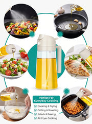 2-in-1 Oil Sprayer & Pourer – Premium Kitchen Oil Bottle
