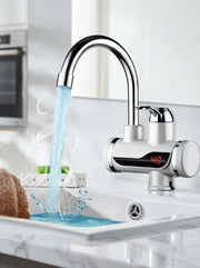 Electric Instant Water Heater Tap 2500W | Hot & Cold Water Faucet with Digital Temperature Display