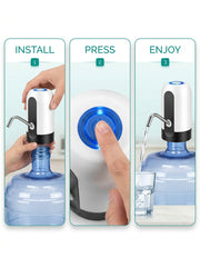 Automatic Water Bottle Pump Dispenser – Rechargeable USB Electric Water Dispenser for Home & Office