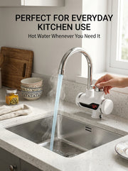 Electric Instant Water Heater Tap 2500W | Hot & Cold Water Faucet with Digital Temperature Display